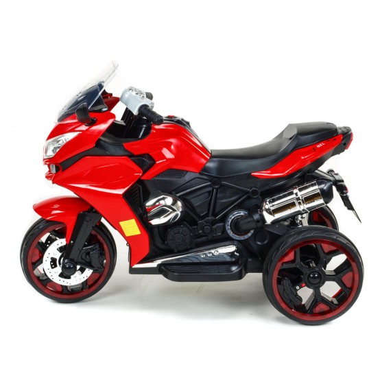 Sportovní motorka Dragon s osvětlenými koly, MP3, USB, TF, ČERVENÁ